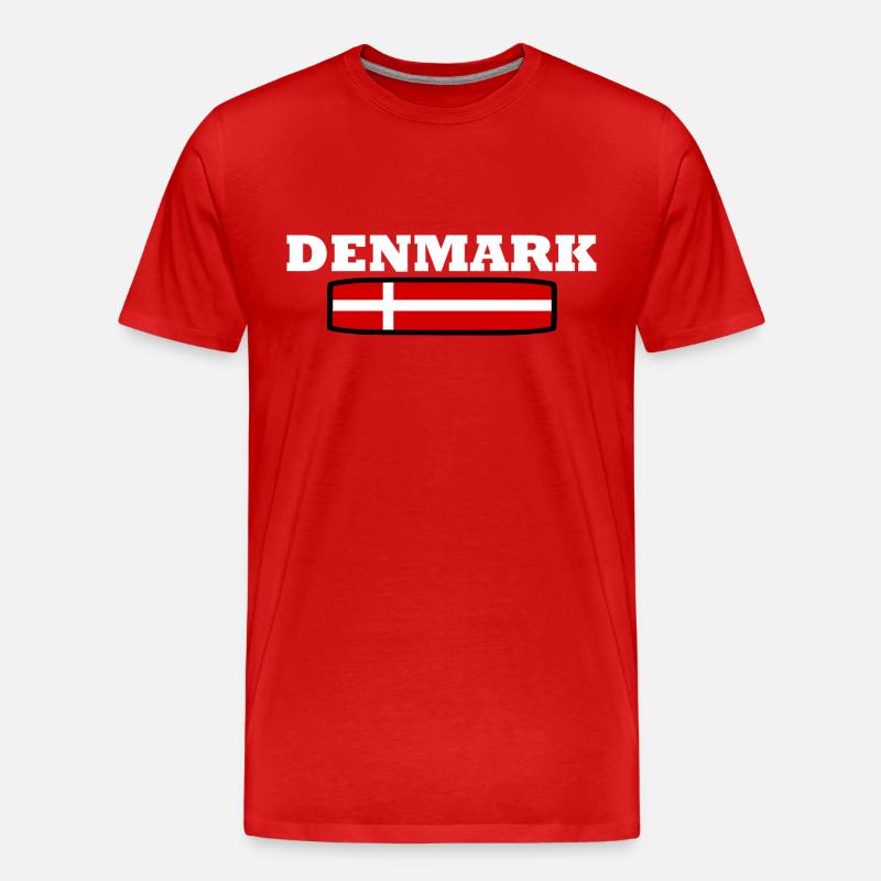 Dänemark - Männer Premium Bio T-Shirt - Rot