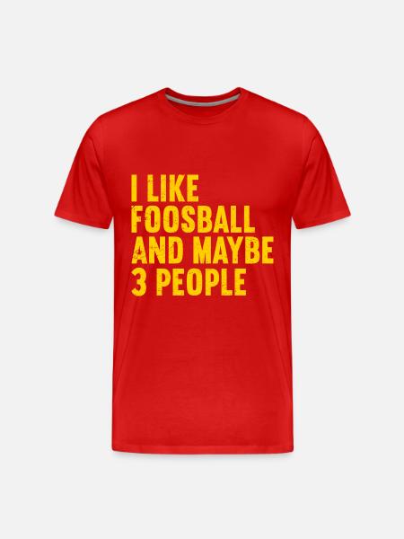 Foosball Table Football - Men's Premium Organic T-Shirt - red