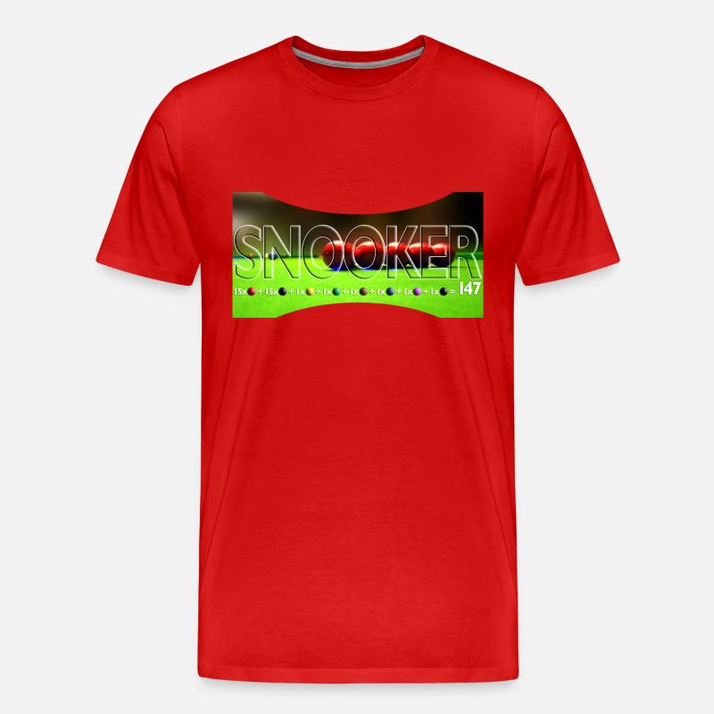 SNOOKER - maximum break - Männer Premium Bio T-Shirt - Rot