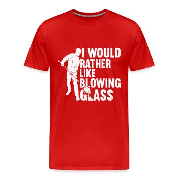 Glassblowing Glass Blowing Glassblower - Men's Premium Organic T-Shirt - red - Front - Damien (186cm)