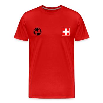 Switzerland - Men's Premium Organic T-Shirt - red - Front - Damien (186cm)
