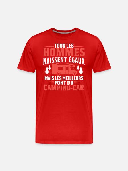 les meilleurs font du camping-car - T-shirt bio Premium Homme - rouge