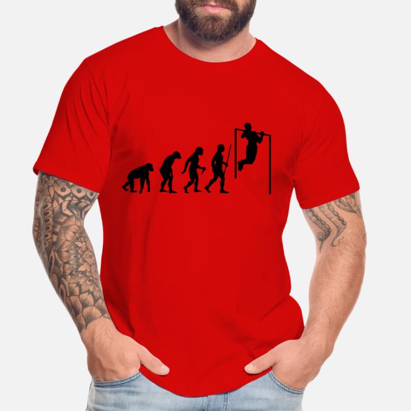 Evolution Pull Up Men's Premium Organic T-Shirt
