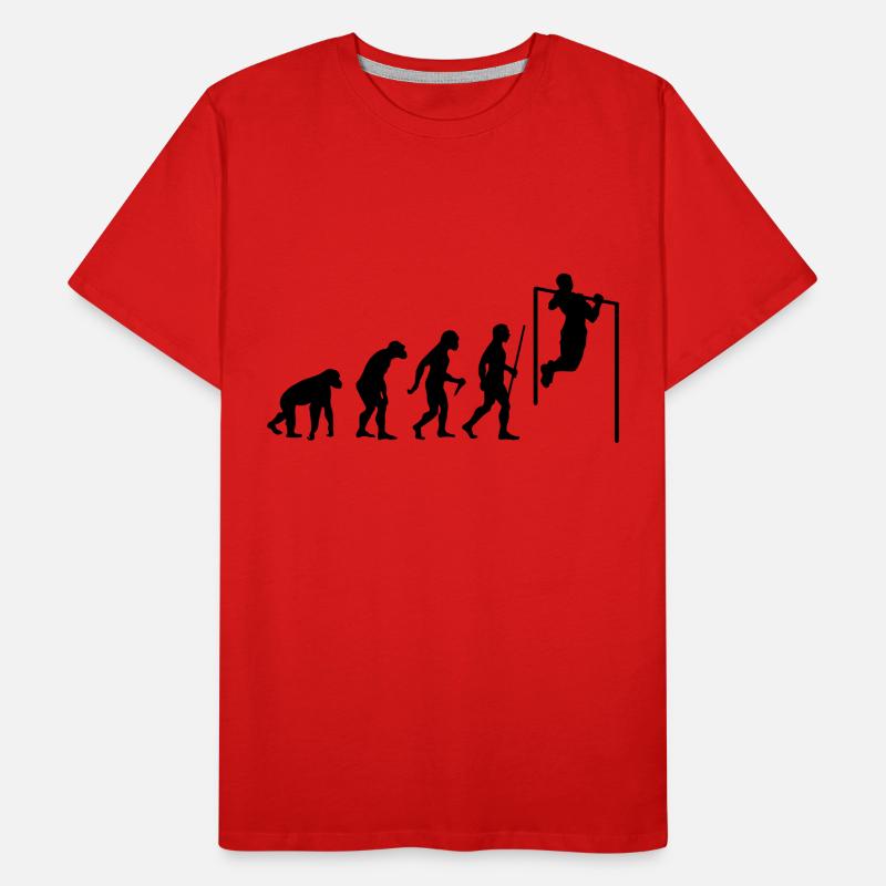 Evolution Pull Up Men's Premium Organic T-Shirt