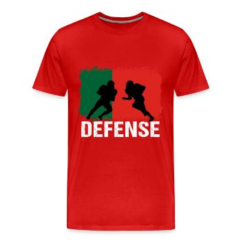 Football américain Portugal Défense - T-shirt bio Premium Homme - rouge - Devant - Damien (186cm)