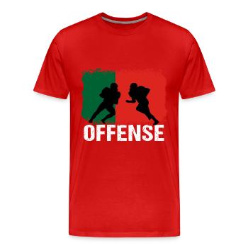 American Football Portugal Offense - Männer Premium Bio T-Shirt - Rot - Vorne - Damien (186cm)