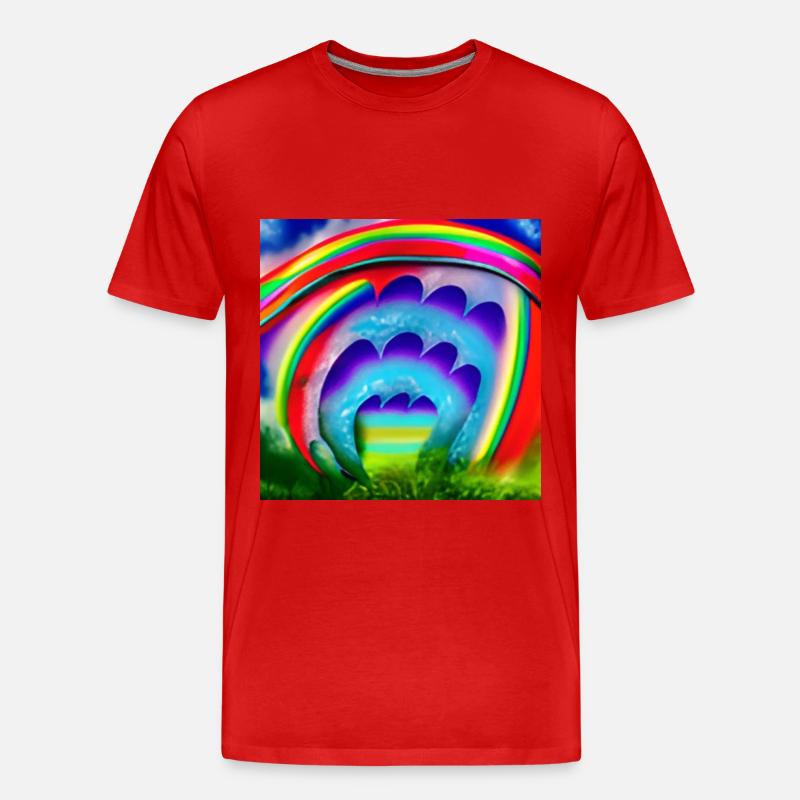 Schöner Regenbogen - Männer Premium Bio T-Shirt - Rot