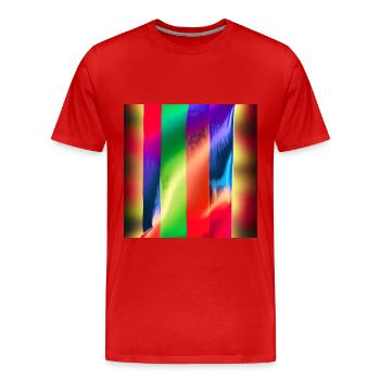 crazy vertical colors - Men's Premium Organic T-Shirt - red - Front - Damien (186cm)