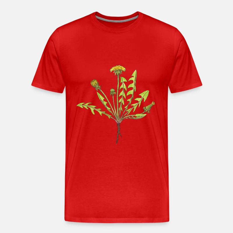 Löwenzahn - Männer Premium Bio T-Shirt - Rot
