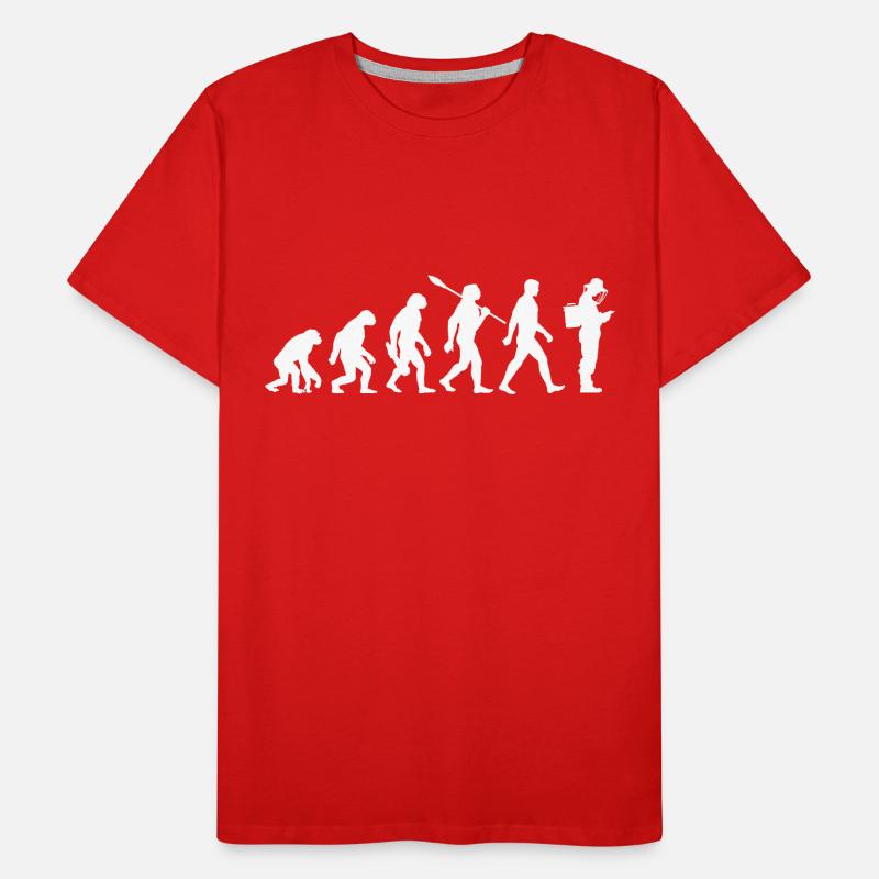 Evolution - Beekeepers - Bees - Beekeeping Men's Premium Organic T-Shirt