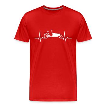 Des parents cool conduisent des vélos cargo - T-shirt bio Premium Homme - rouge - Devant - Damien (186cm)