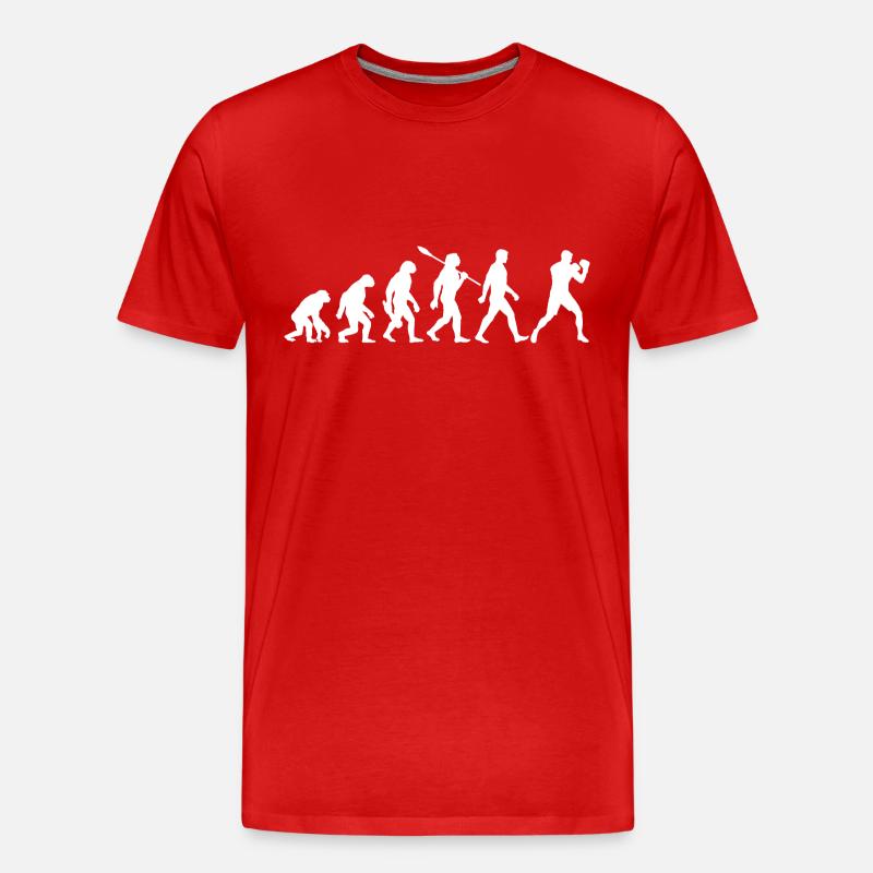 Evolution - Boxen, Kampfsport, Boxtraining - Männer Premium Bio T-Shirt - Rot
