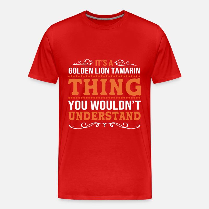 Tamarin Affe - Männer Premium Bio T-Shirt - Rot