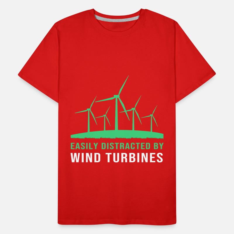 Énergie éolienne Éolienne Énergie éolienne T-shirt bio Premium Homme