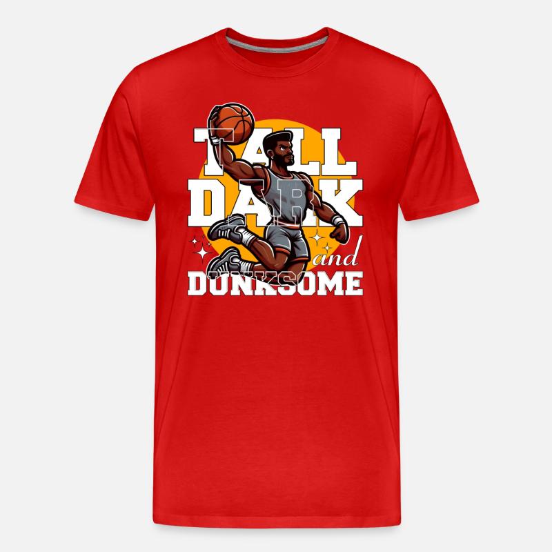GROSS, DUNKEL UND DUNKEL - Männer Premium Bio T-Shirt - Rot