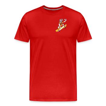 Skateboard, Wiltsch, Frech, Sport, Suisse - T-shirt bio Premium Homme - rouge - Devant - Damien (186cm)