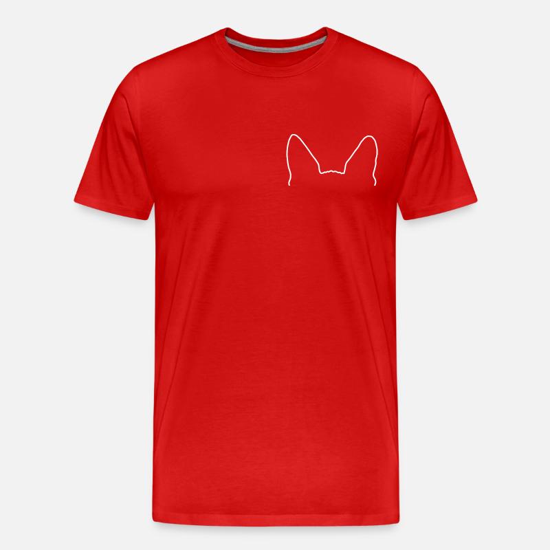 Sphynx Ohren - Männer Premium Bio T-Shirt - Rot