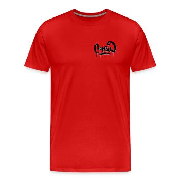 Crew - Men's Premium Organic T-Shirt - red - Front - Damien (186cm)