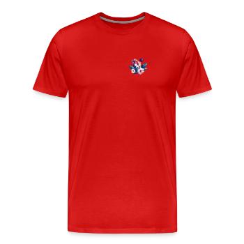 Flowers, bouquet, floristry, nursery - Men's Premium Organic T-Shirt - red - Front - Damien (186cm)