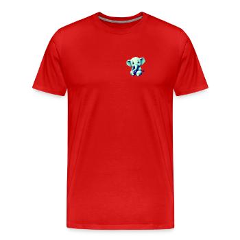 Elefant Zoo Artenschutz Kindergarten - Männer Premium Bio T-Shirt - Rot - Vorne - Damien (186cm)