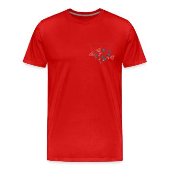 Bouquet - T-shirt bio Premium Homme - rouge - Devant - Damien (186cm)