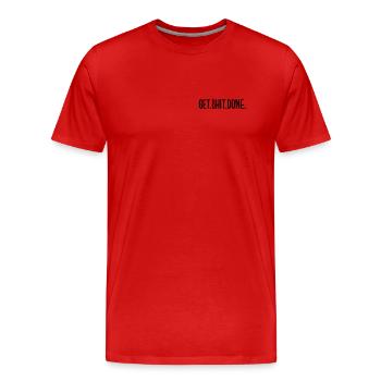 Faites de la merde - T-shirt bio Premium Homme - rouge - Devant - Damien (186cm)
