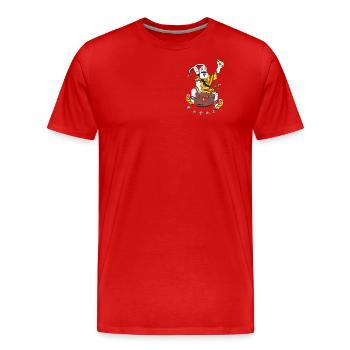 Randonnée, Wiltsch, Suisse, Nature, Camping, Cool - T-shirt bio Premium Homme - rouge - Devant - Damien (186cm)