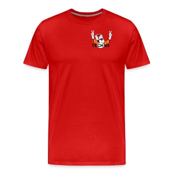 Techno, Wiltsch, Frech, Suisse - T-shirt bio Premium Homme - rouge - Devant - Damien (186cm)