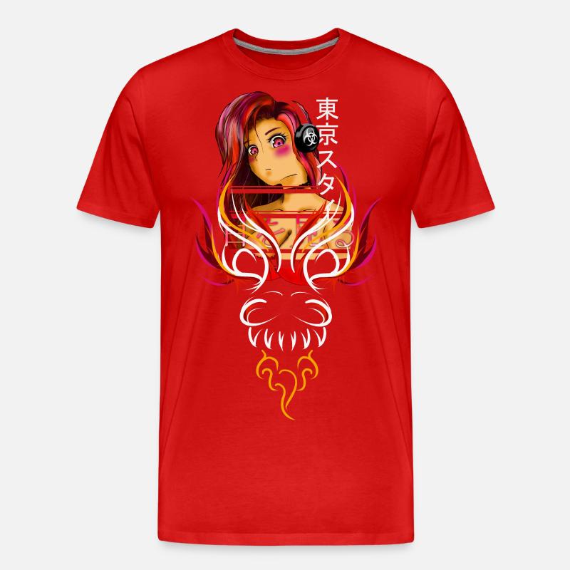 Dragon-Rin - Männer Premium Bio T-Shirt - Rot