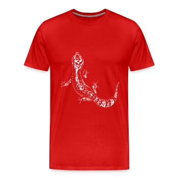 Gecko / Leopard gecko - Men's Premium Organic T-Shirt - red - Front - Damien (186cm)