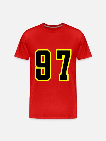 97 Number Leotard - Men's Premium Organic T-Shirt - red