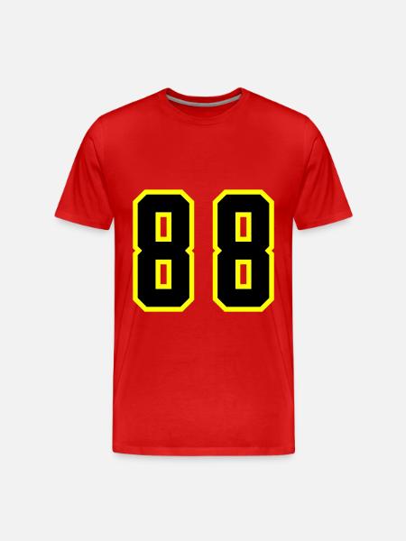 88 Number Jersey - Men's Premium Organic T-Shirt - red