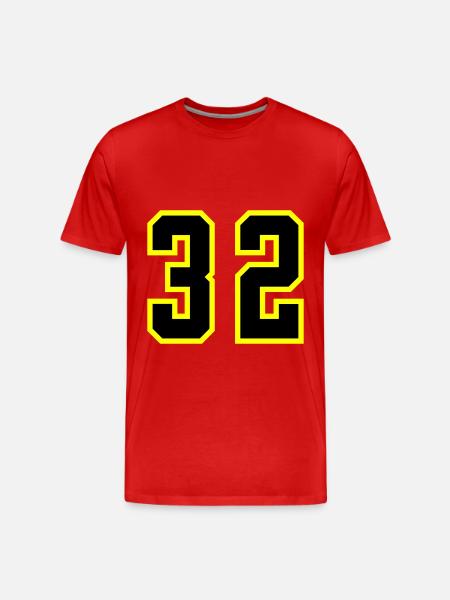 32 Number Leotard - Men's Premium Organic T-Shirt - red
