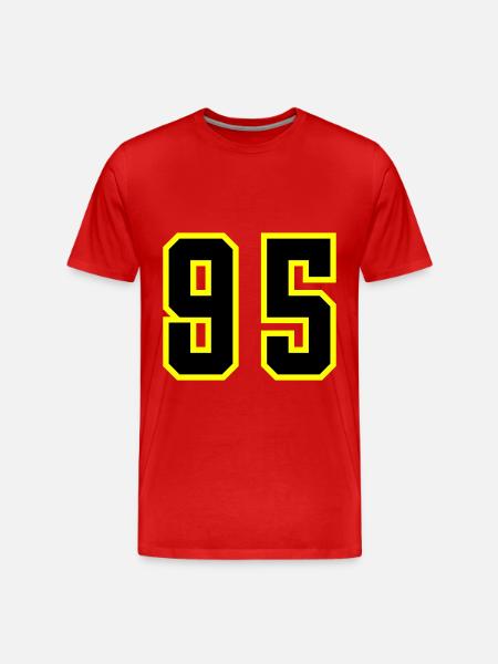 95 Number Leotard - Men's Premium Organic T-Shirt - red