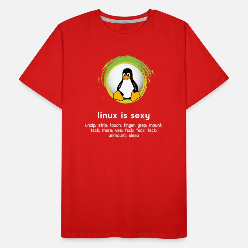 Computer System Penguin Nerd pc inside code admin Men's Premium Organic T-Shirt