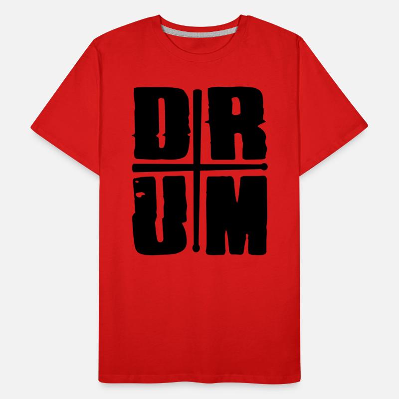 Drum Drumsticks for Percussionists gift idea Männer Premium Bio T-Shirt
