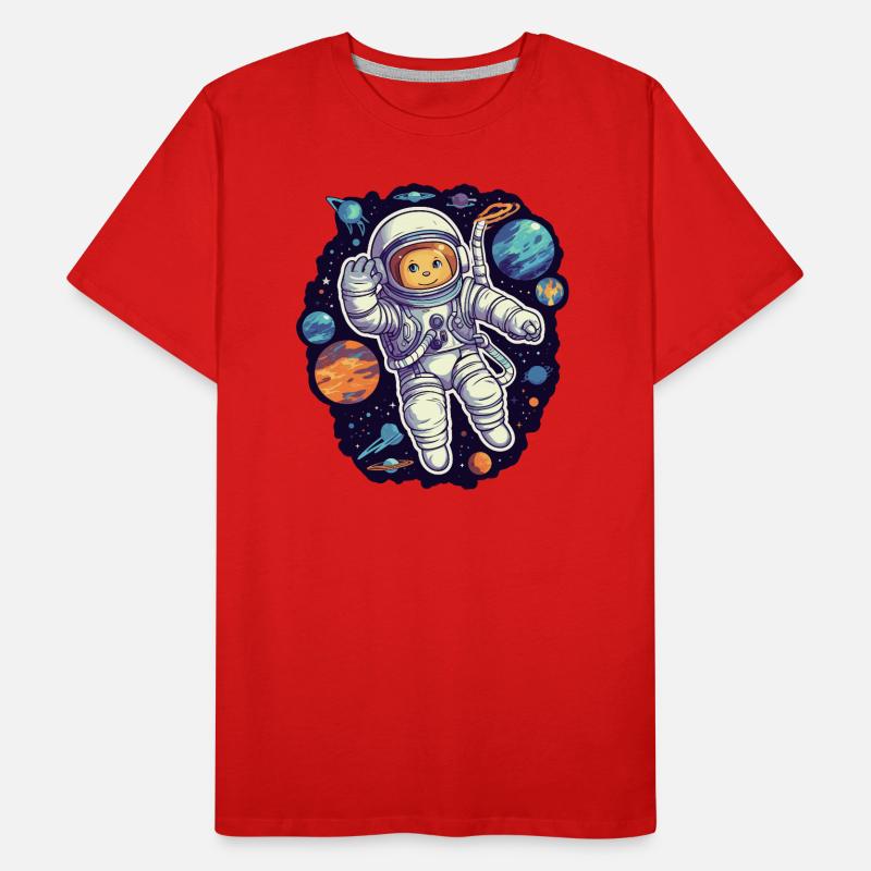 Astronaute de l’espace Cat T-shirt bio Premium Homme