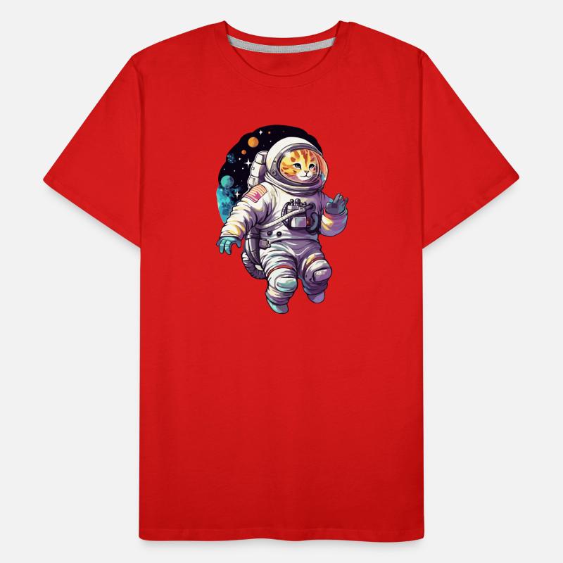 Astronaute de l’espace Cat T-shirt bio Premium Homme