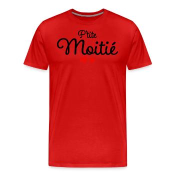 Petite Moitié Humour Surnom Affectueux Femme - T-shirt bio Premium Homme - rouge - Devant - Damien (186cm)