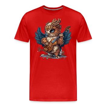 Klassischer Greif - Männer Premium Bio T-Shirt - Rot - Vorne - Damien (186cm)