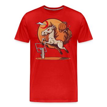 Cerceaux sur les sabots - T-shirt bio Premium Homme - rouge - Devant - Damien (186cm)