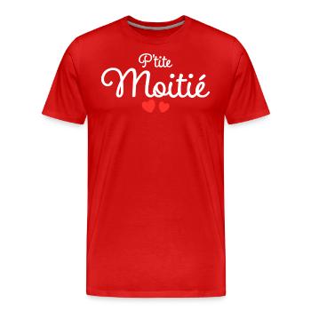 Petite Moitié Humour Surnom Affectueux Femme - T-shirt bio Premium Homme - rouge - Devant - Damien (186cm)