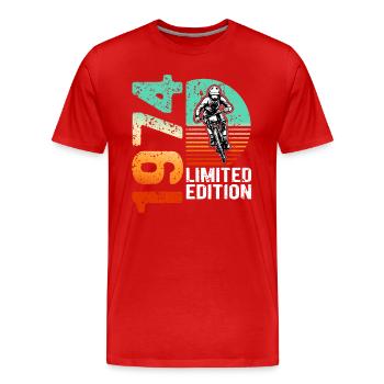 1974 Édition limitée VTT Bike Bike Bike - T-shirt bio Premium Homme - rouge - Devant - Damien (186cm)