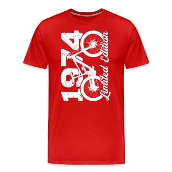 1974 Édition limitée VTT Bike Bike Bike - T-shirt bio Premium Homme - rouge - Devant - Damien (186cm)