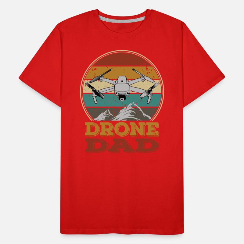 Drones Papa Copter FPV UAS Pilot Drone Dad Daddy Men's Premium Organic T-Shirt