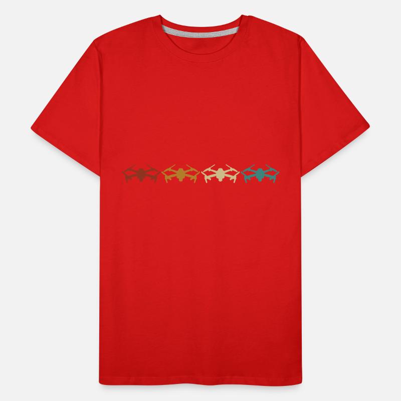 Rétro Drones Drone Drones Quadcopter T-shirt bio Premium Homme