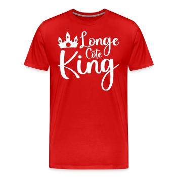 Humour Longe Côte Sportif Roi Du Longe-Côte - T-shirt bio Premium Homme - rouge - Devant - Damien (186cm)
