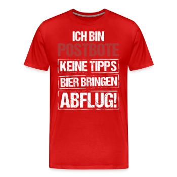 Je suis facteur - Apportez de la bière et partez - T-shirt bio Premium Homme - rouge - Devant - Damien (186cm)