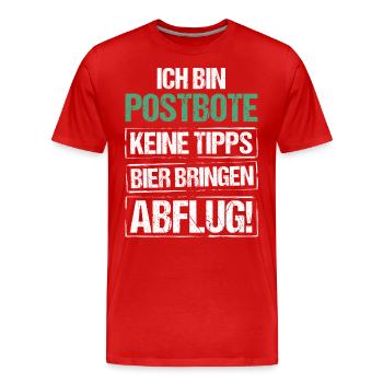 Je suis facteur - apportez de la bière et partez - T-shirt bio Premium Homme - rouge - Devant - Damien (186cm)