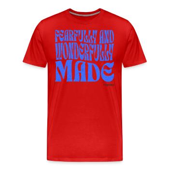 Christentum Christlicher Bibelvers - Männer Premium Bio T-Shirt - Rot - Vorne - Damien (186cm)